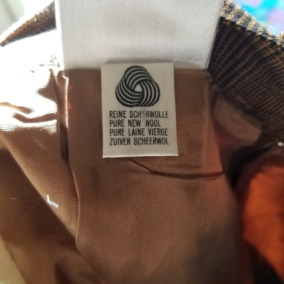 VINTAGE German Wool Pencil Plaid Skirt Size 38 Houndstooth Tweed Prep - Picture 6 of 10